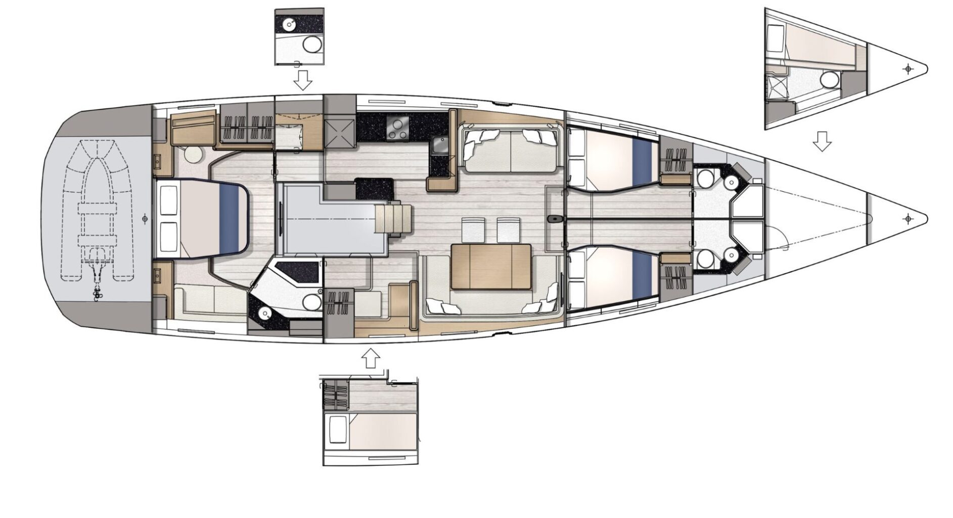 מפרשית JEANNEAU YACHTS 65 - סטרים יאכטות 