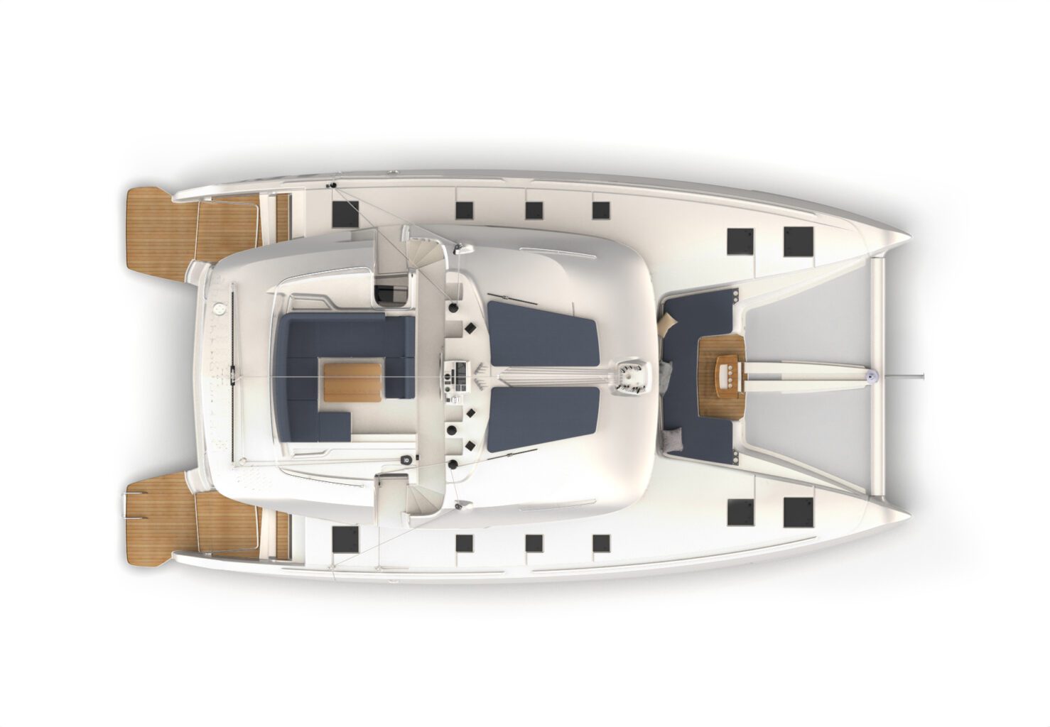 LAGOON 51 LAYOUT Main Deck - LAGOON 51 - Stream Yachts 